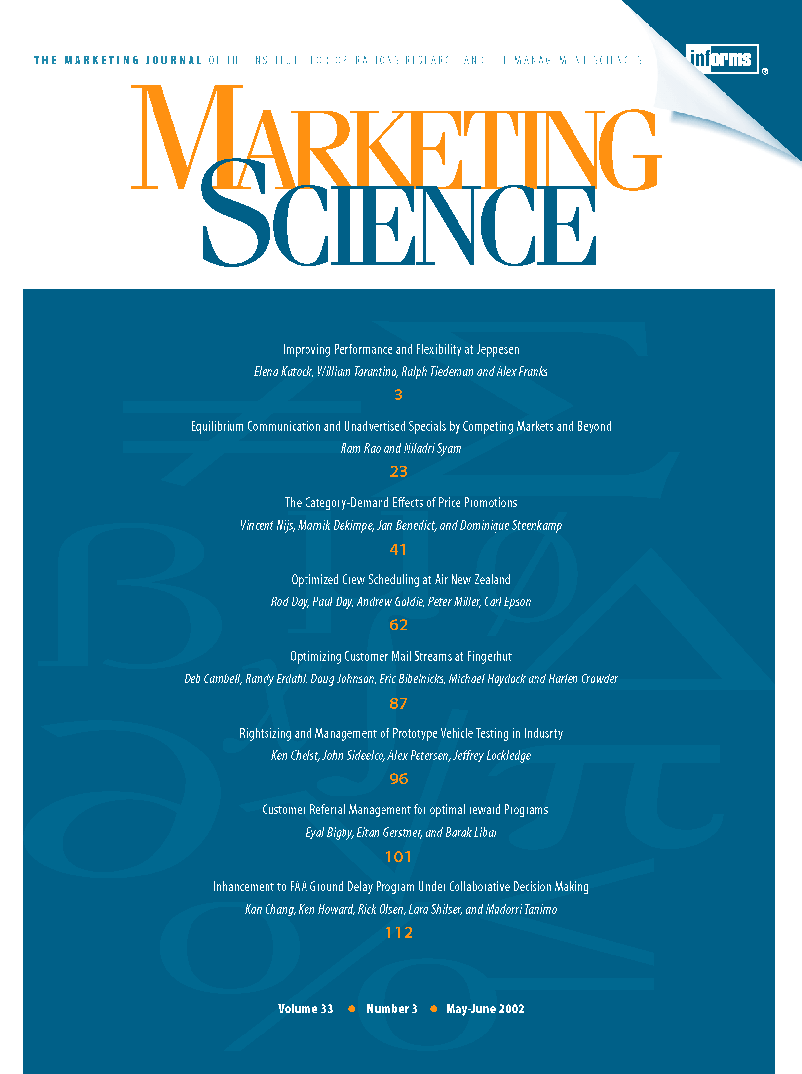 Marketing Science Journal Mission